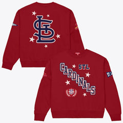 St. Louis Cardinals Mitchell & Ness Women's Pep Rally Sweatshirt - Red Sweatshirts
