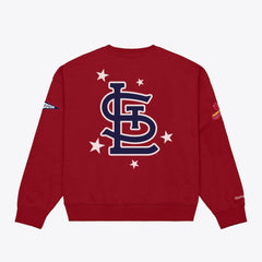 St. Louis Cardinals Mitchell & Ness Women's Pep Rally Sweatshirt - Red Sweatshirts