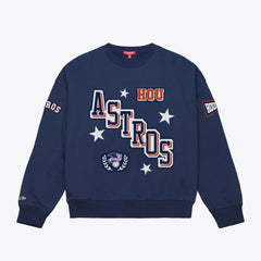 Houston Astros Mitchell & Ness Women's Pep Rally Sweatshirt - Navy Sweatshirts