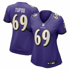 NFL Josh Tupou Baltimore Ravens Women's Team Game Jersey - Purple