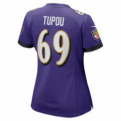 NFL Josh Tupou Baltimore Ravens Women's Team Game Jersey - Purple