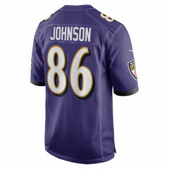 NFL Cornelius Johnson Baltimore Ravens Team Game Jersey - Purple