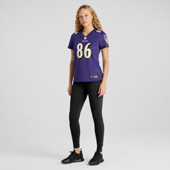 NFL Cornelius Johnson Baltimore Ravens Women's Team Game Jersey - Purple