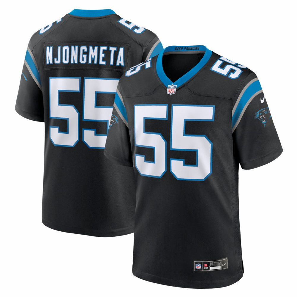 NFL Maema Njongmeta Carolina Panthers Team Game Jersey - Black