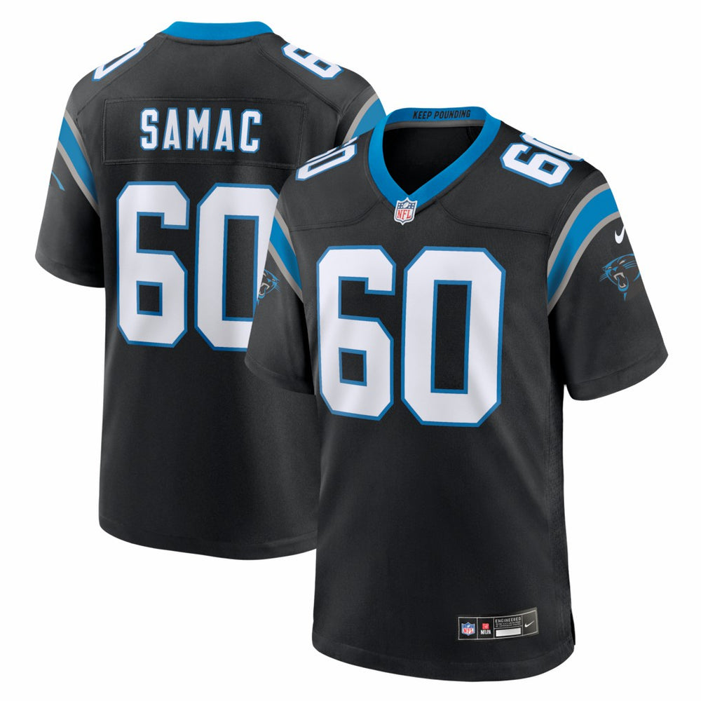 NFL Nick Samac Carolina Panthers Team Game Jersey - Black