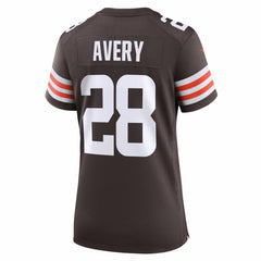 NFL Tre Avery Cleveland Browns Women's Team Game Jersey - Brown