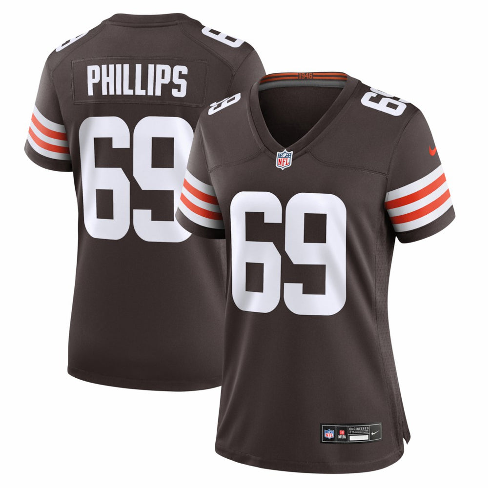 NFL Tyre Phillips Cleveland Browns Women's Team Game Jersey - Brown