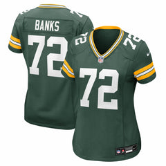 NFL Brant Banks Green Bay Packers Women's Team Game Jersey - Green