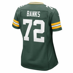 NFL Brant Banks Green Bay Packers Women's Team Game Jersey - Green