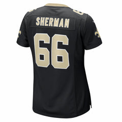 William Sherman New Orleans Saints Women's Team Game Jersey Black