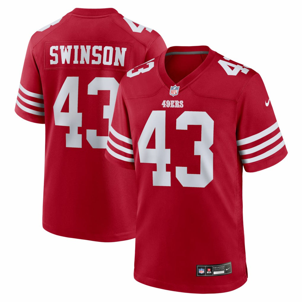 NFL Messiah Swinson San Francisco 49ers Team Game Jersey - Scarlet