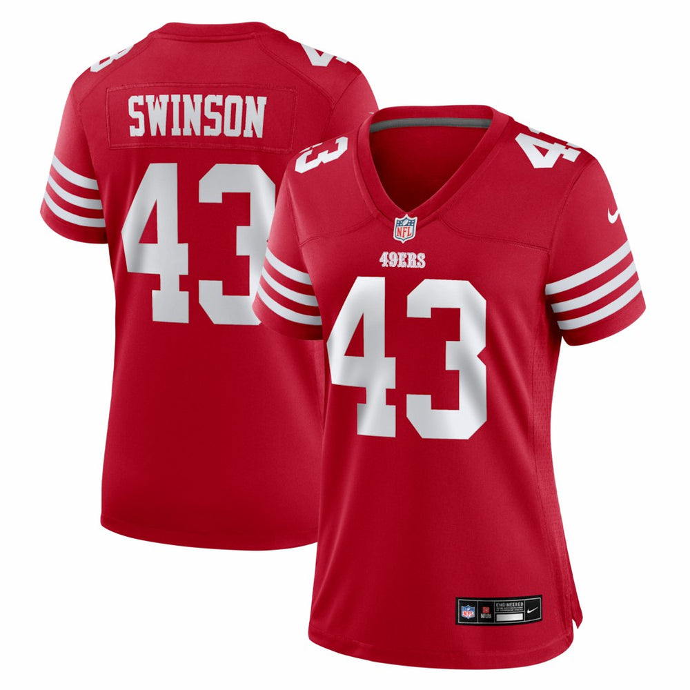 NFL Messiah Swinson San Francisco 49ers Women's Team Game Jersey - Scarlet