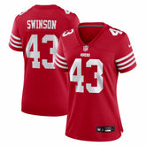 NFL Messiah Swinson San Francisco 49ers Women's Team Game Jersey - Scarlet