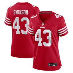 NFL Messiah Swinson San Francisco 49ers Women's Team Game Jersey - Scarlet