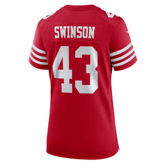 NFL Messiah Swinson San Francisco 49ers Women's Team Game Jersey - Scarlet