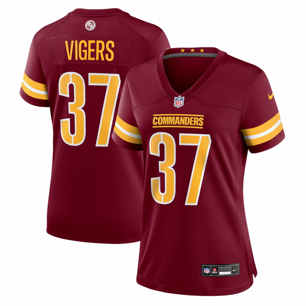 Car'lin Vigers Washington Commanders Women's Team Game Jersey Burgundy