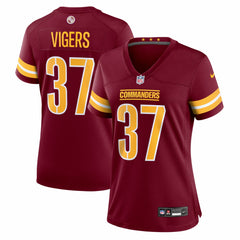 Car'lin Vigers Washington Commanders Women's Team Game Jersey Burgundy