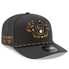 Milwaukee Brewers New Era 2025 National League Division Series Champions 9SEVENTY Adjustable Hat - Charcoal Hats