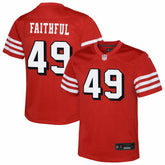 NFL The Faithful San Francisco 49ers Youth Alternate 2 Game Jersey - Scarlet