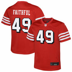 NFL The Faithful San Francisco 49ers Youth Alternate 2 Game Jersey - Scarlet