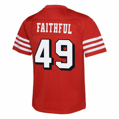 NFL The Faithful San Francisco 49ers Youth Alternate 2 Game Jersey - Scarlet