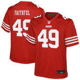 NFL The Faithful San Francisco 49ers Youth Team Game Jersey - Scarlet