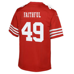 NFL The Faithful San Francisco 49ers Youth Team Game Jersey - Scarlet