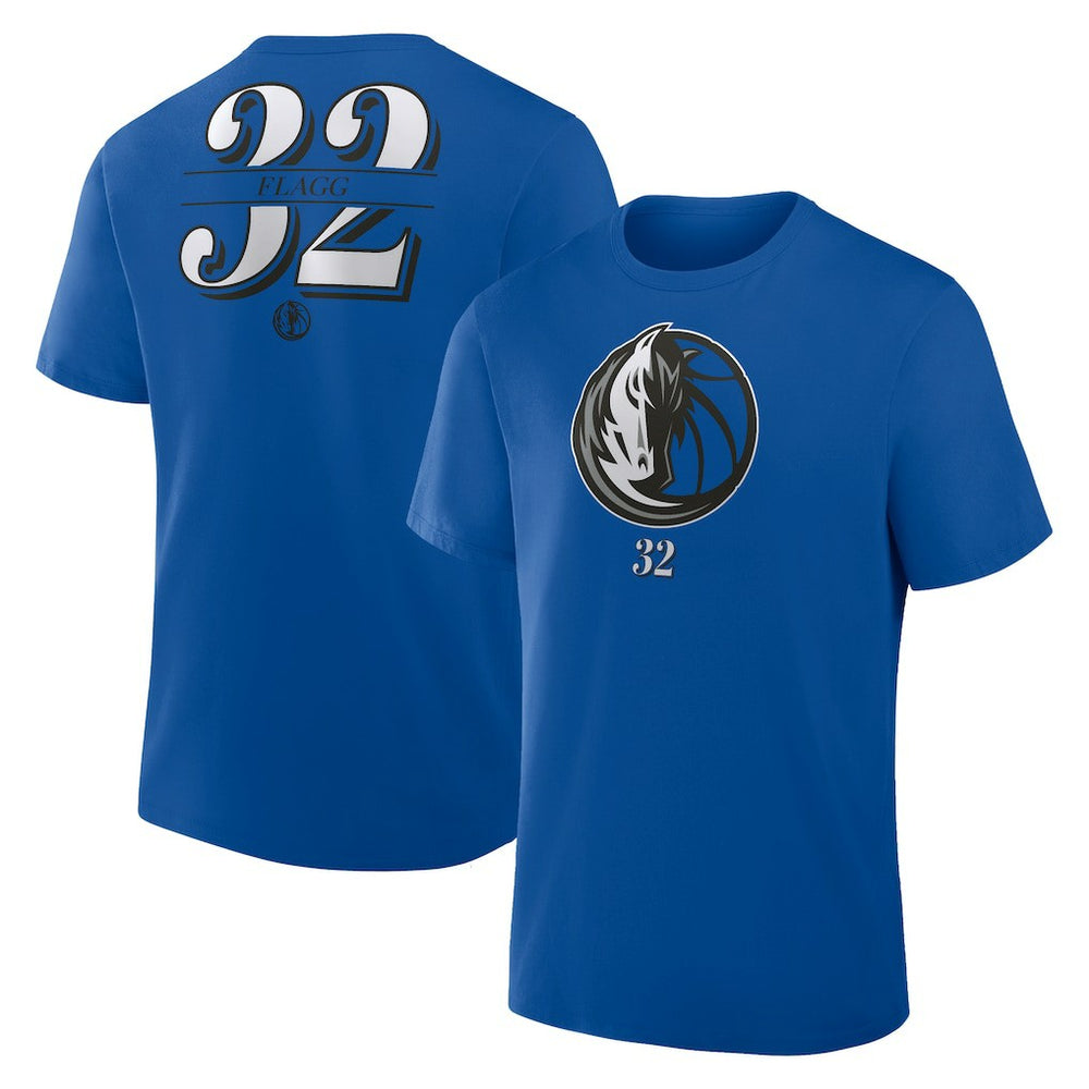 Cooper Flagg Dallas Mavericks In The Paint Name & Number T-Shirt Blue