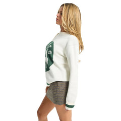 Boston Celtics Terez Unisex Oversized Sweater Cream