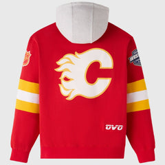 NHL Calgary Flames OVO x NHL Fleece Hoodie - Red