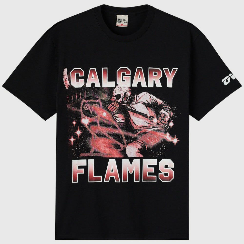 NHL Calgary Flames OVO x NHL Graphic T-Shirt - Black