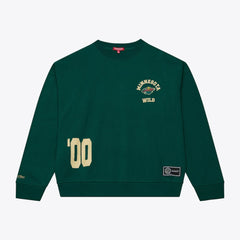 NHL Minnesota Wild Mitchell & Ness Women's Crewneck Sweatshirt - Green
