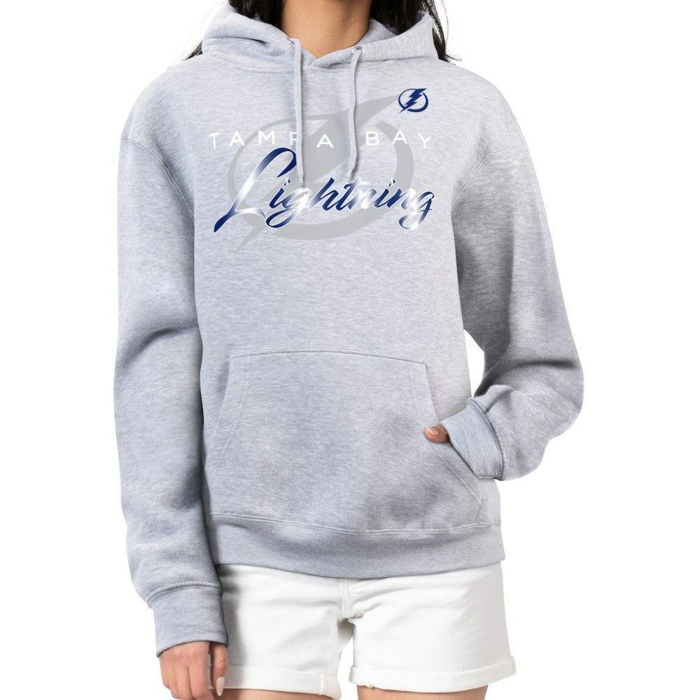 NHL Tampa Bay Lightning G-III 4Her by Carl Banks Women's Shadow Logo Fleece Hoodie - Gray
