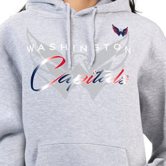 NHL Washington Capitals G-III 4Her by Carl Banks Women's Shadow Logo Fleece Hoodie - Gray
