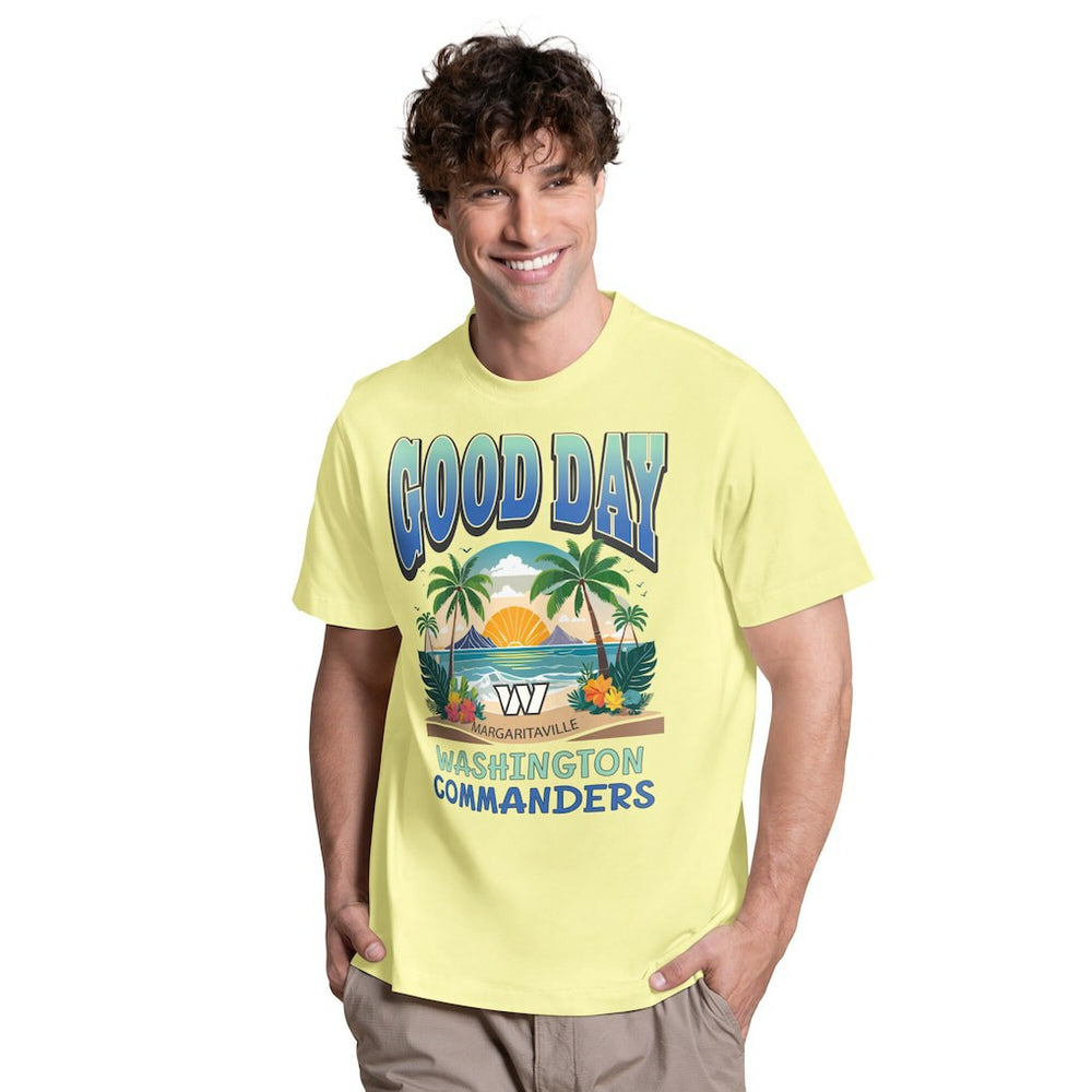 Washington Commanders Margaritaville Good Day T-Shirt Yellow