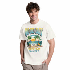 Green Bay Packers Margaritaville Good Day T-Shirt Cream