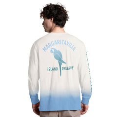 Philadelphia Eagles Margaritaville Island Reserve Long Sleeve Slub Henley Shirt White/Light Blue
