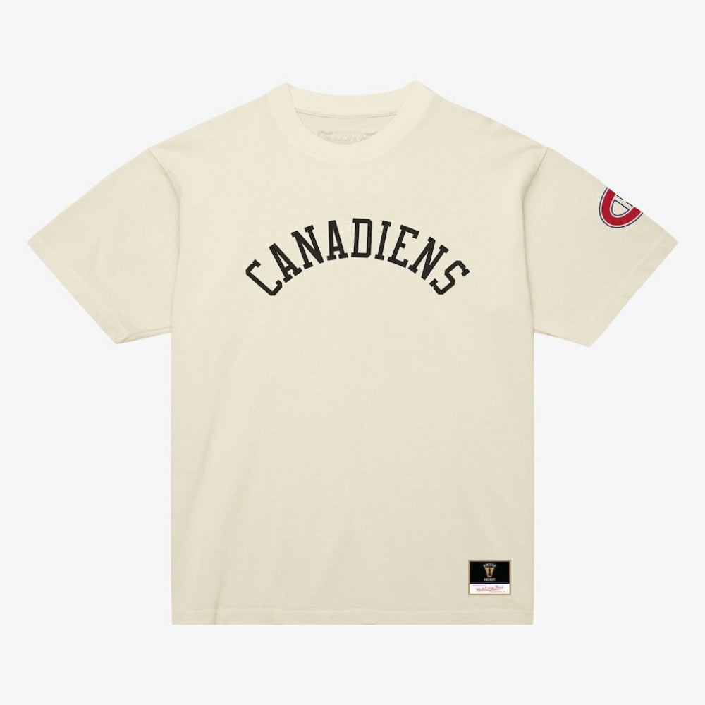 NHL Montreal Canadiens Mitchell & Ness Unisex Arched Team T-Shirt - Cream