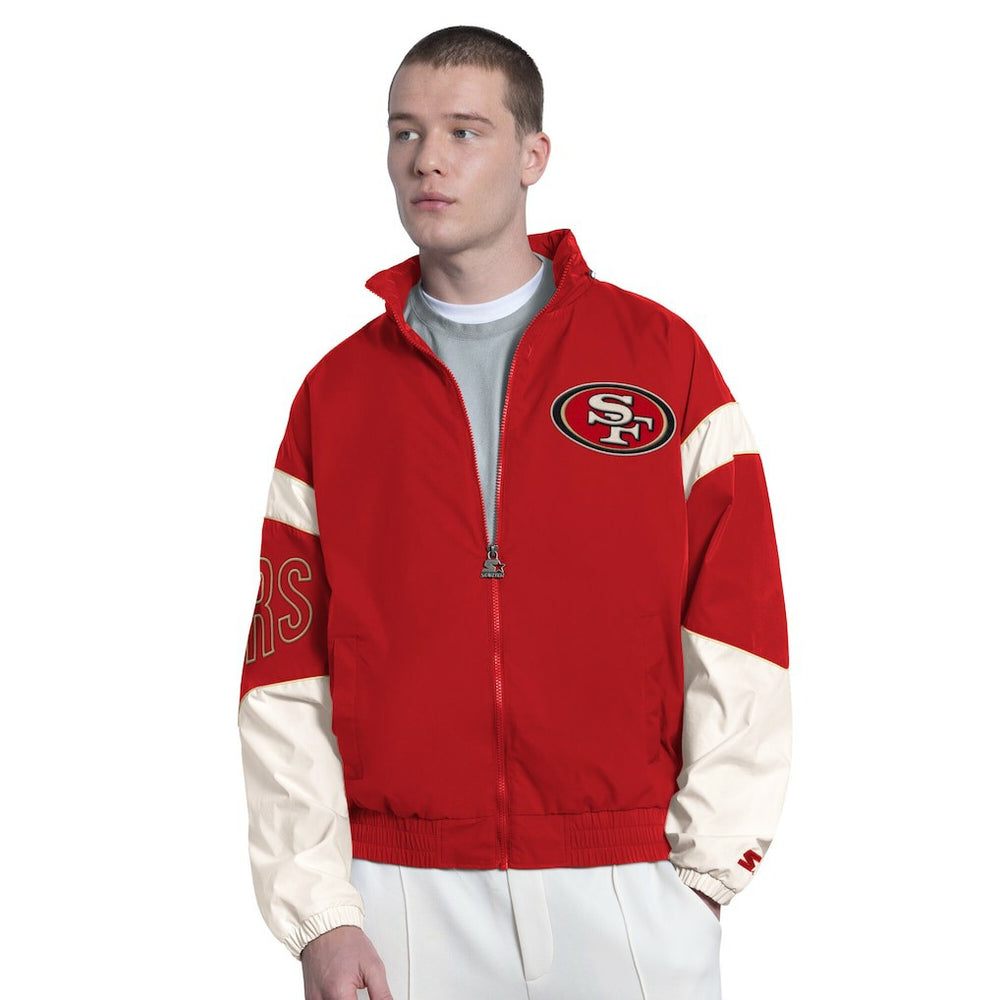 San Francisco 49ers Starter The Gust Full-Zip Hooded Jacket Scarlet