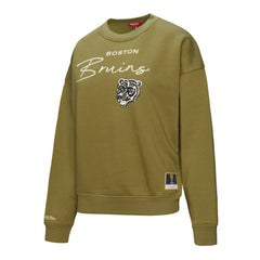 NHL Boston Bruins Mitchell & Ness Women's Fleece Sweatshirt - Hunter Green