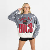 Tampa Bay Buccaneers Gameday Couture Women's Arch Rivals Faded Wash Sweatshirt Gray