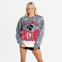 Atlanta Falcons Gameday Couture Women's Arch Rivals Faded Wash Sweatshirt Gray
