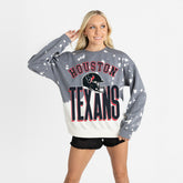 Houston Texans Gameday Couture Women's Arch Rivals Faded Wash Sweatshirt Gray