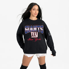 New York Giants Gameday Couture Women's Powerhouse Play Premium Fleece Sweatshirt Black