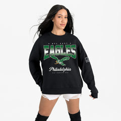 Philadelphia Eagles Gameday Couture Women's Powerhouse Play Premium Fleece Sweatshirt Black