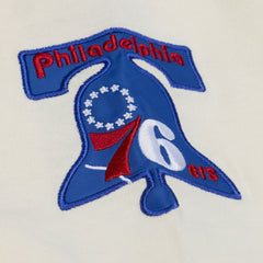 Philadelphia 76ers Hardwood Classics Chainstitch Premium T-Shirt Cream