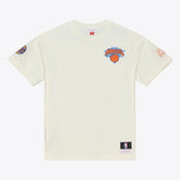 New York Knicks Hardwood Classics Chainstitch Premium T-Shirt Cream