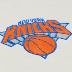 New York Knicks Hardwood Classics Chainstitch Premium T-Shirt Cream