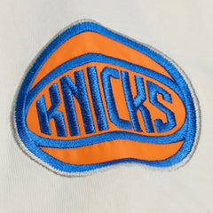 New York Knicks Hardwood Classics Chainstitch Premium T-Shirt Cream