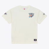 Oklahoma City Thunder Hardwood Classics Chainstitch Premium T-Shirt Cream